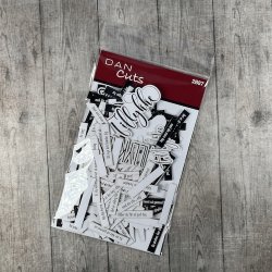 Die cuts - udstansede TILLYKKE tekster, nr. 2 (Dan cuts 2887)