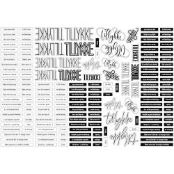 Die cuts - udstansede TILLYKKE tekster, nr. 2 (Dan cuts 2887)