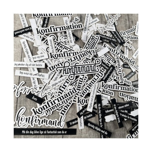 Die cuts - udstansede konfirmations tekster (Dan cuts 2888)