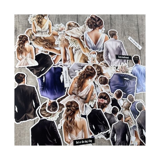 Die cuts - udstansede konfirmander (Dan cuts 2889)