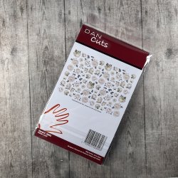 Die cuts - udstansede sm� hvide roser i karton (Dan cuts 2890)