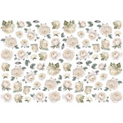 Die cuts - udstansede sm� hvide roser i karton (Dan cuts 2890)