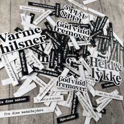 Die cuts - udstansede tekster til kolleger, naboer, venner og for sjov (Dan cuts 2891)