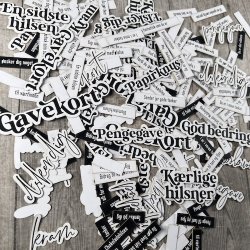 Die cuts - udstansede blandede tekster (Dan cuts 2892)