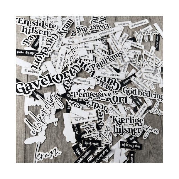Die cuts - udstansede blandede tekster (Dan cuts 2892)
