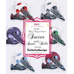 Felicita Toppers, fodbold, 18 ark, 6 designs, 9x9cm