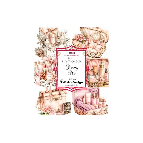 Felicita Toppers, Pigeting; beauty box, make-up, parfume, 18 ark, 6 designs, 9x9cm