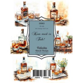 Felicita Toppers, Whisky tegninger, 18 ark, 6 designs, 9x9cm