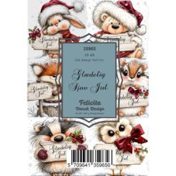 Felicita Toppers, Jul; S�de dyreb�rn �nsker gl�delig jul, 18 ark, 6 designs, 9x9cm