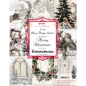 Felicita Toppers, Vintage jul, 24 ark, 8 designs, 7x10cm