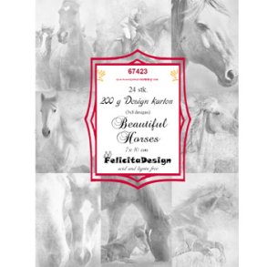 Felicita Toppers, smukke heste, 24 ark, 8 designs, 7x10cm
