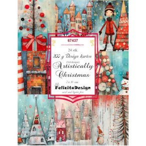 Felicita Toppers, Kunstnerisk jul, 24 ark, 8 designs, 7x10cm