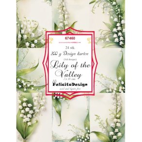 Felicita Toppers, smukke liljekonvaller, 24 ark, 8 designs, 7x10cm