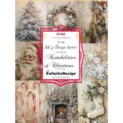 Felicita Toppers 67463, Nostalgisk jul, 24 ark, 8 designs, 7x10cm