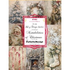 Felicita Toppers 67463, Nostalgisk jul, 24 ark, 8 designs, 7x10cm