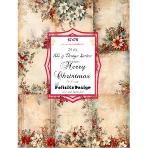 Felicita Toppers, Smukke baggrunde m/julestjerner, 24 ark, 8 designs, 7x10cm