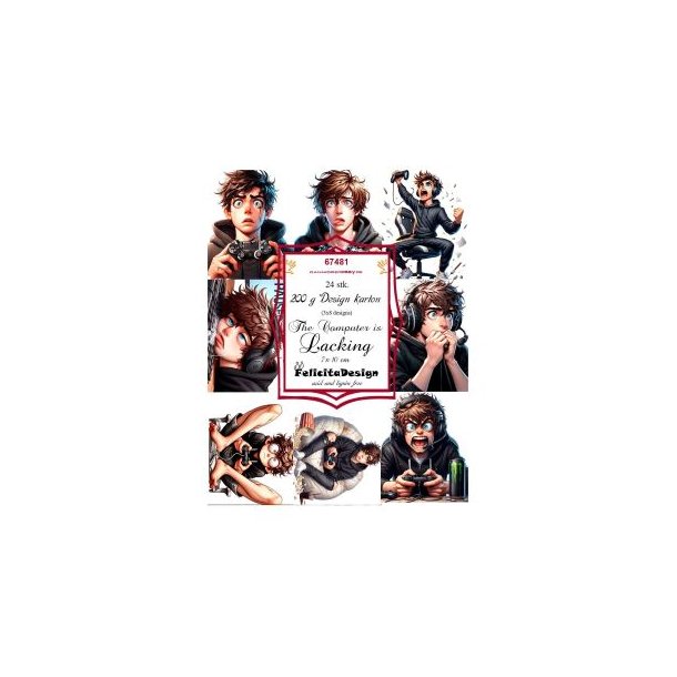 Felicita Toppers, "Desperat Gamer", 24 ark, 8 designs, 7x10cm