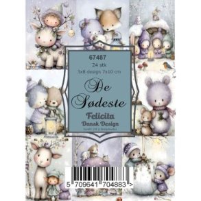 Felicita Toppers, Jul; De s�deste dyreb�rn, 24 ark, 8 designs, 7x10cm