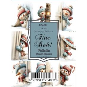 Felicita Toppers, Jul; De sk�nneste snem�nd, 24 ark, 8 designs, 7x10cm