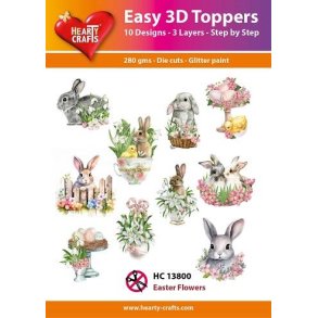 3D toppers - udstanset, pskemotiver, 10 ass. motiver, HC13800