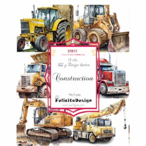 Felicita Toppers, entrepren�r maskiner, 18 ark, 6 designs, 9x9cm