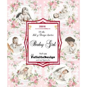 Felicita Toppers, 9x9cm, Baby billeder, pige, 200g