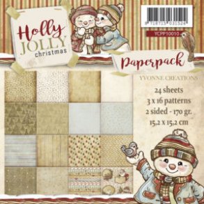 Designpapir, jul, 2-sidet, 15x15cm, 24 ark, 3x16 m�nstre