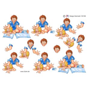 3D klippeark - Job, massr/fysioterapeut/kiropraktor