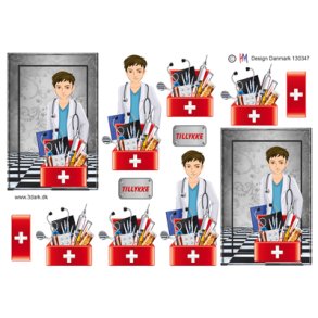 3D klippeark - Job, lge m/frstehjlpskasse