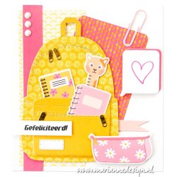 Die cuts - Skole ting; bger, lineal, rygsk, penalhus etc. (Marianne Design VK9629)