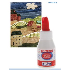 Tekstil lim; hurtigt�rrende vandbaseret tekstil lim fra Collall, 100ml
