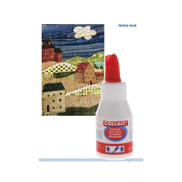 Tekstil lim; hurtigt�rrende vandbaseret tekstil lim fra Collall, 100ml