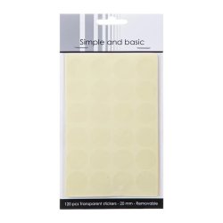 Transparente runde stickers til erstatning for tape, SBA651