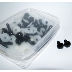 jne m/sikkerhedskive, sort, 10mm, 1 par