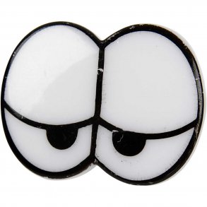 Plastjne, sjove svnige jne, 28x37 mm, med lseskive, 5 stk.