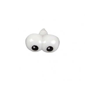 Plastjne, sjove skeljede jne, 21x11 mm, med lseskive, 5 stk.