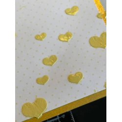 Stencil fra Design5, D5S003, hjerter, ca. 14x14cm