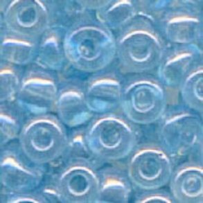 Glasperler, Rocailles 2,5mm, ca. 20g, Himmelbl� m/perlemorsk�r