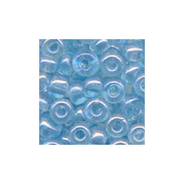 Glasperler, Rocailles 2,5mm, ca. 20g, Himmelbl� m/perlemorsk�r