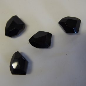 Glasperler facetslebne, 4stk