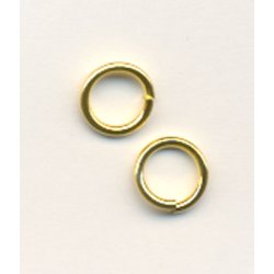 Split ringe, 5mmx0,8mm, guldfarvede, ca. 10gram