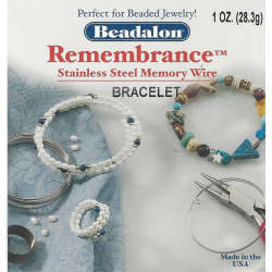 Memory wire i rustfri stl til armbnd, 0,65mm, 28g