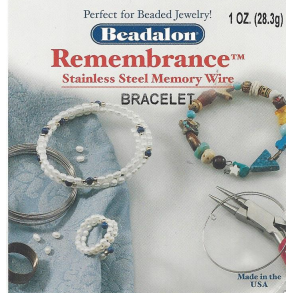 Memory wire i rustfri stl til armbnd, 0,65mm, 28g