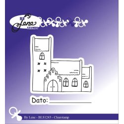 Akrylstempel fra By Lene, BLS1243, Kirke og dato