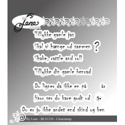 Akrylstempel fra By Lene, BLS1256, tekster til fdselsdag og halloween