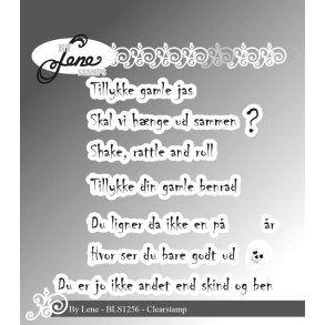 Akrylstempel fra By Lene, BLS1256, tekster til fdselsdag og halloween