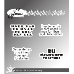 Akrylstempel/Clearstamp fra By Lene, BLS1264, Sde tekster/citater