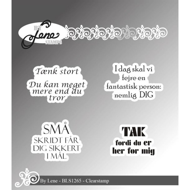 Akrylstempel/Clearstamp fra By Lene, BLS1265, Sde tekster/citater til konfirmander