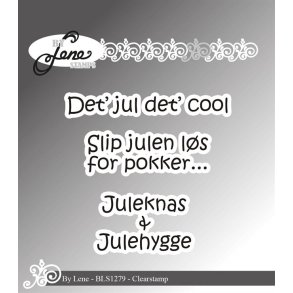 Akrylstempel/Clearstamp fra By Lene, BLS1279, Danske juletekster