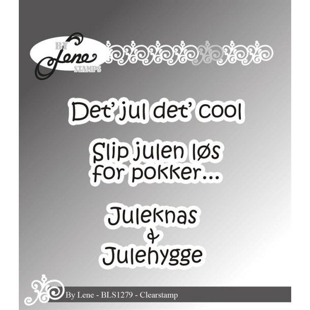 Akrylstempel/Clearstamp fra By Lene, BLS1279, Danske juletekster